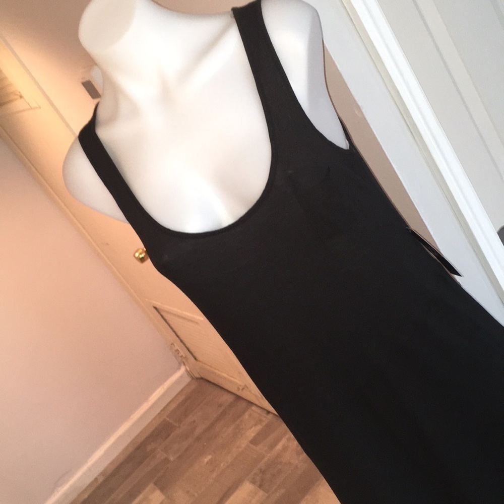 NWT NY & Company Black Light Loose Maxi Dress Casual chic Travel Basic Essential - Picture 2 of 7